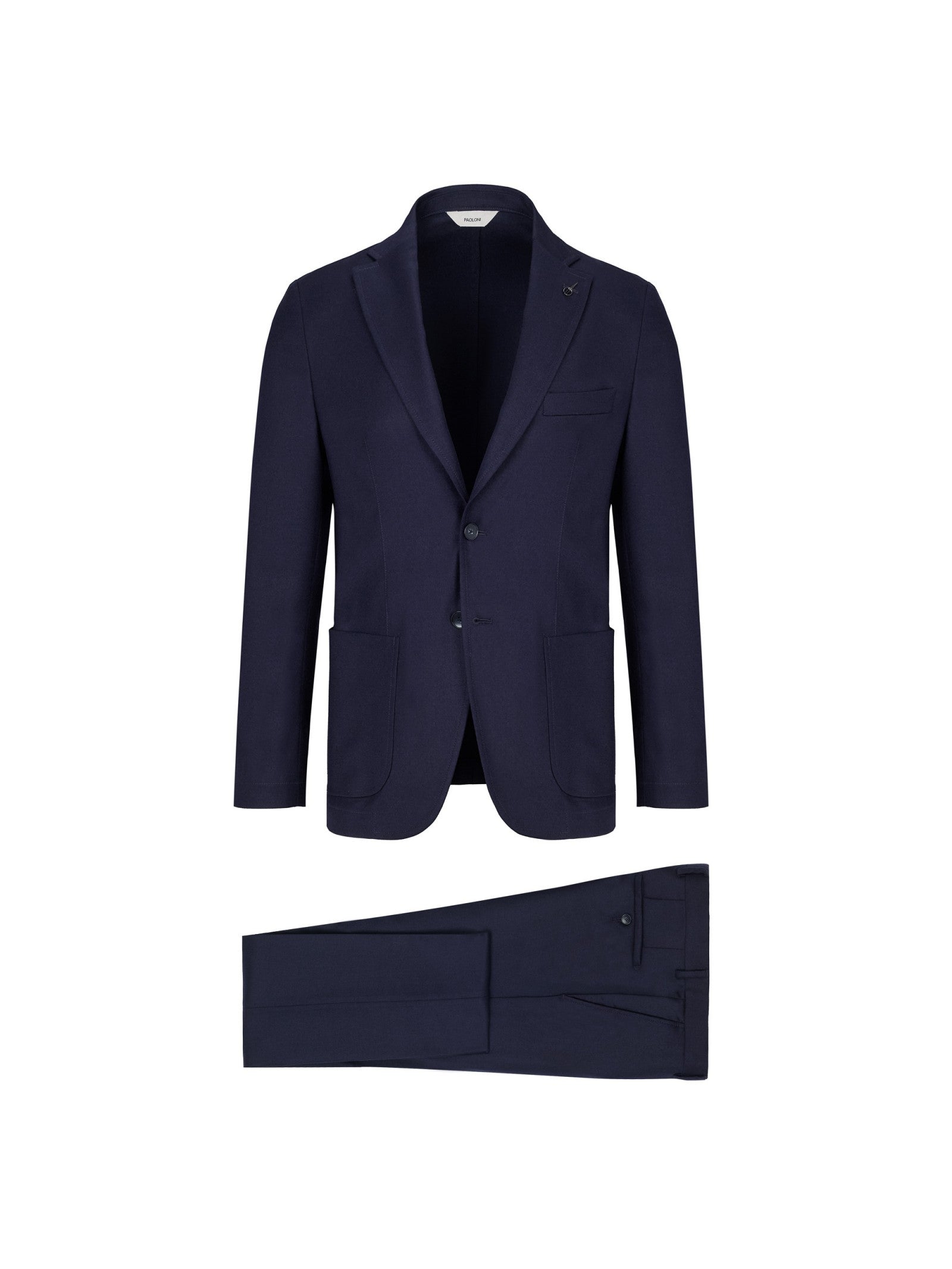 Abito in flanella di lana stretch 44 / BLU