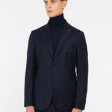 Abito in flanella di lana stretch 44 / BLU