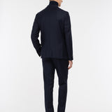 Abito in flanella di lana stretch 44 / BLU