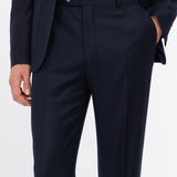 Abito in flanella di lana stretch 44 / BLU