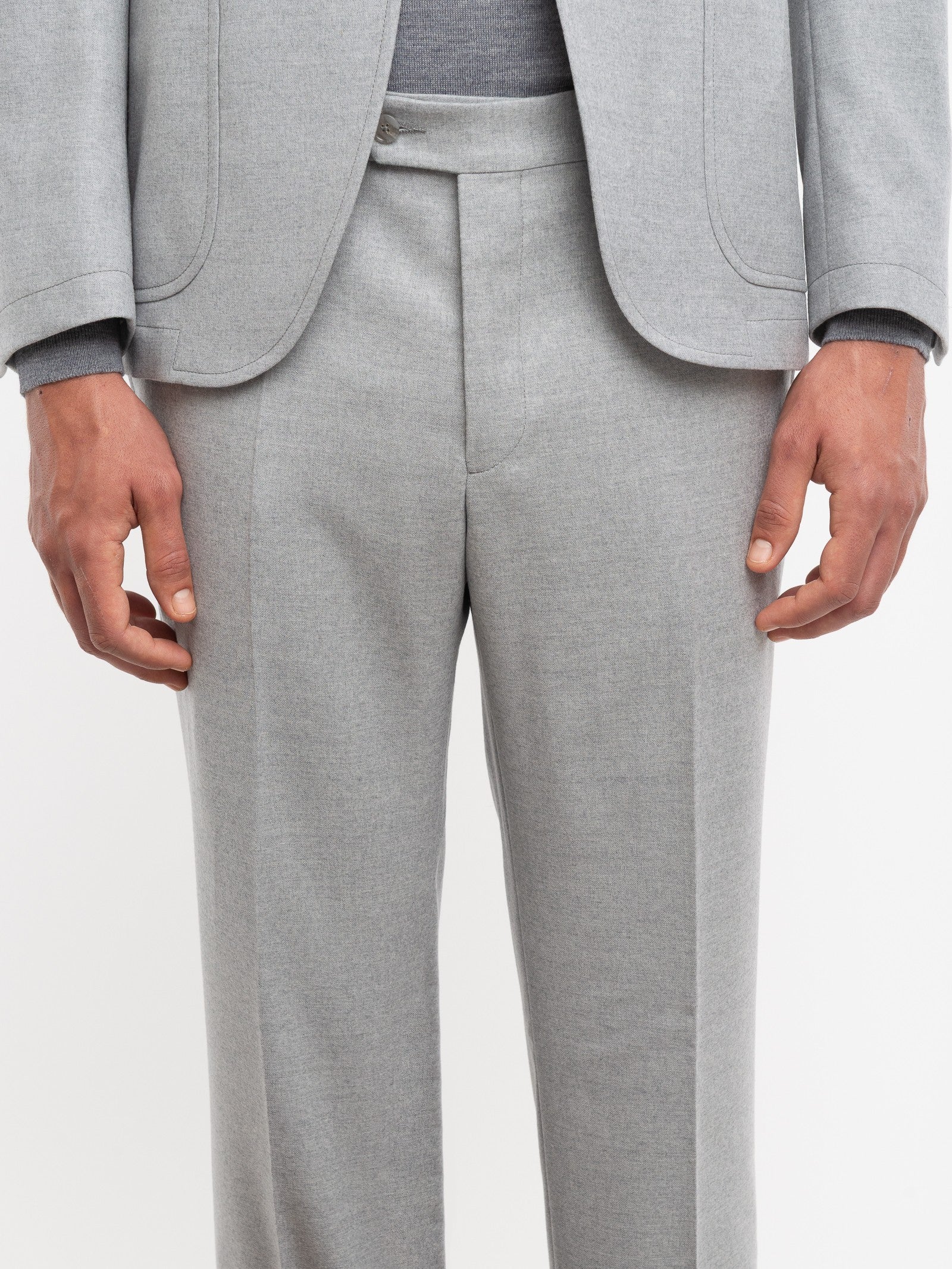 Abito in flanella di lana stretch 44 / GRIGIO