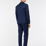Abito saglia di lana stretch 44 / BLU