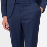 Abito saglia di lana stretch 44 / BLU