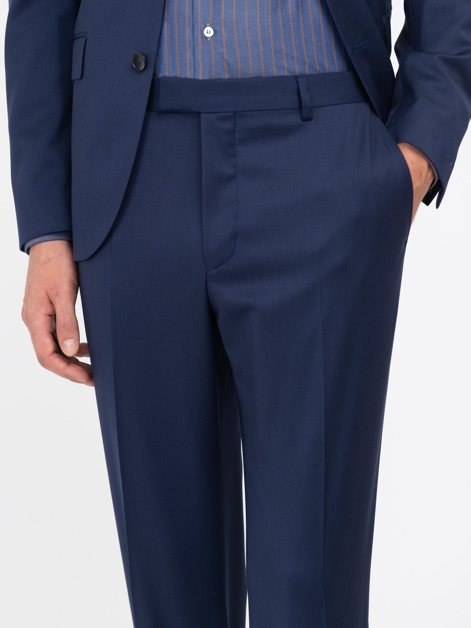 Abito saglia di lana stretch 44 / BLU