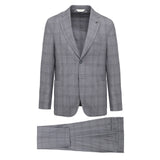 Abito check di lana stretch 44 / GRIGIO