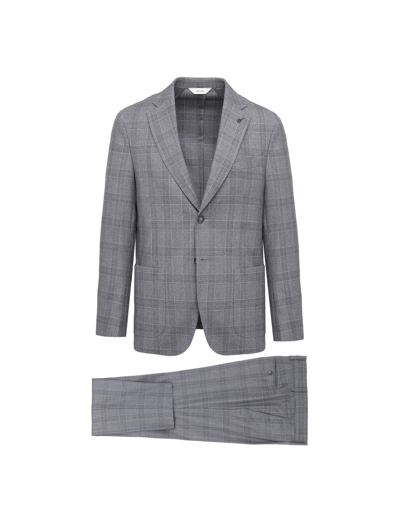Abito check di lana stretch 44 / GRIGIO