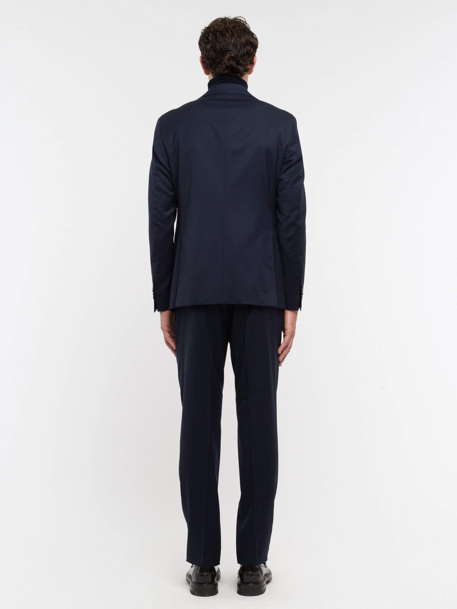 Abito saglia di lana stretch 44 / BLU