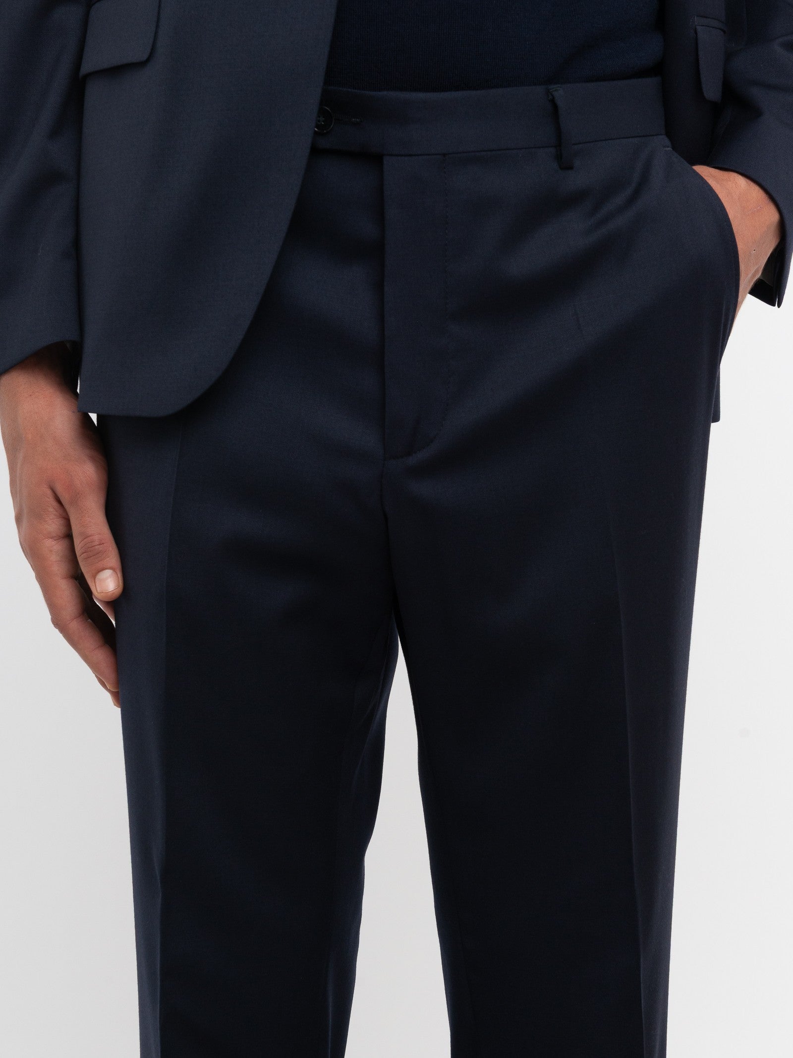 Abito saglia di lana stretch 44 / BLU