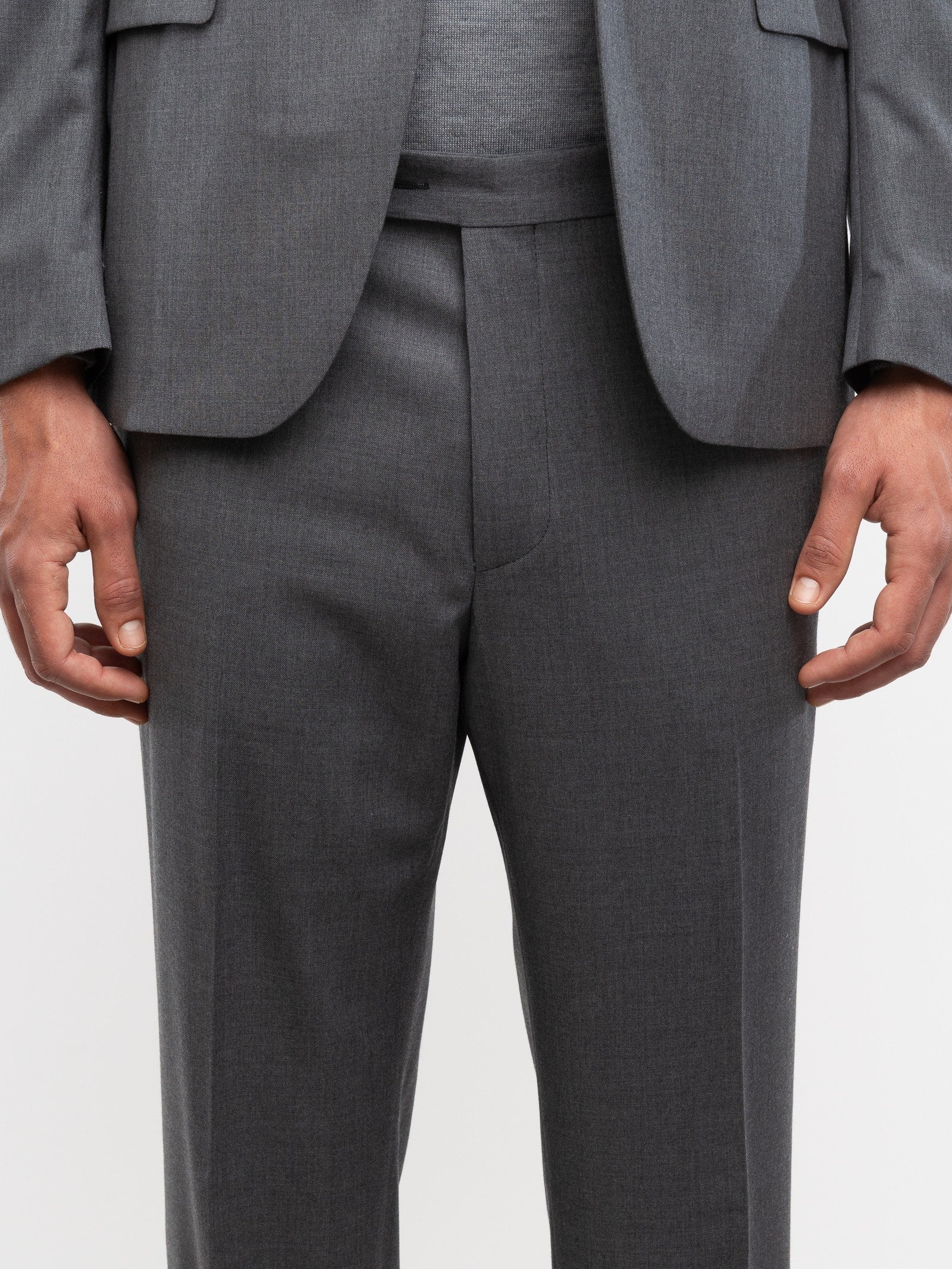 Abito saglia di lana stretch 44 / GRIGIO