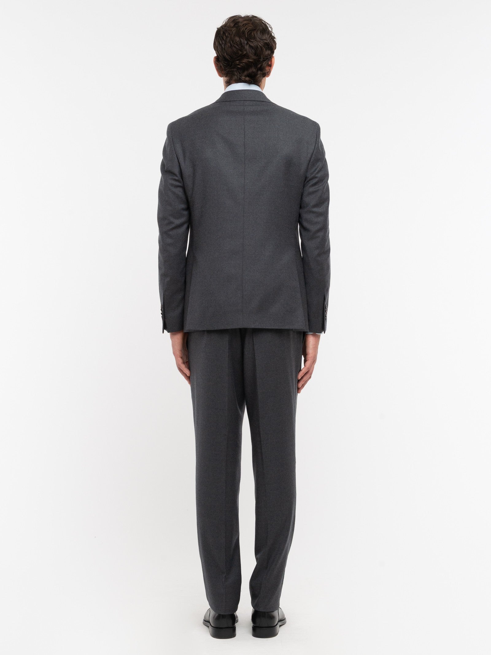 Abito in flanella di lana stretch 44 / GRIGIO