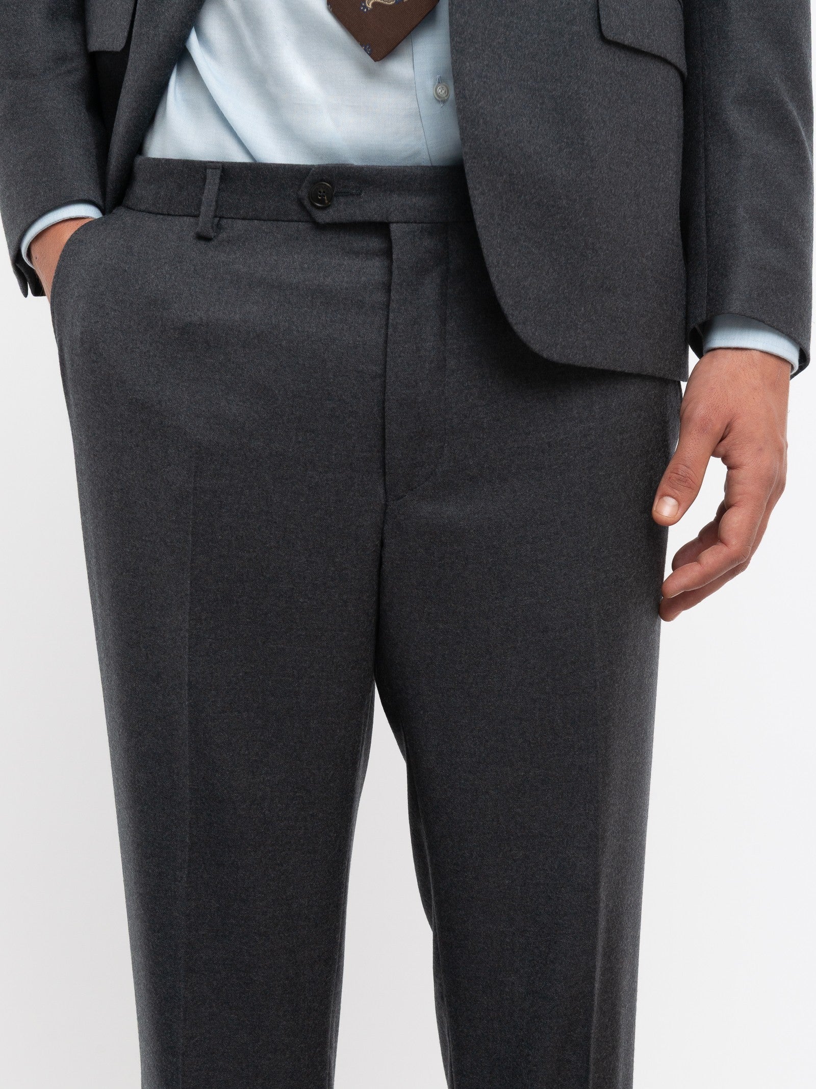 Abito in flanella di lana stretch 44 / GRIGIO