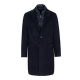 Cappotto con pettorina panno misto lana cashmere 44 / BLU