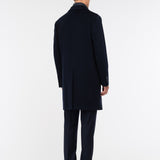 Cappotto con pettorina panno misto lana cashmere 44 / BLU