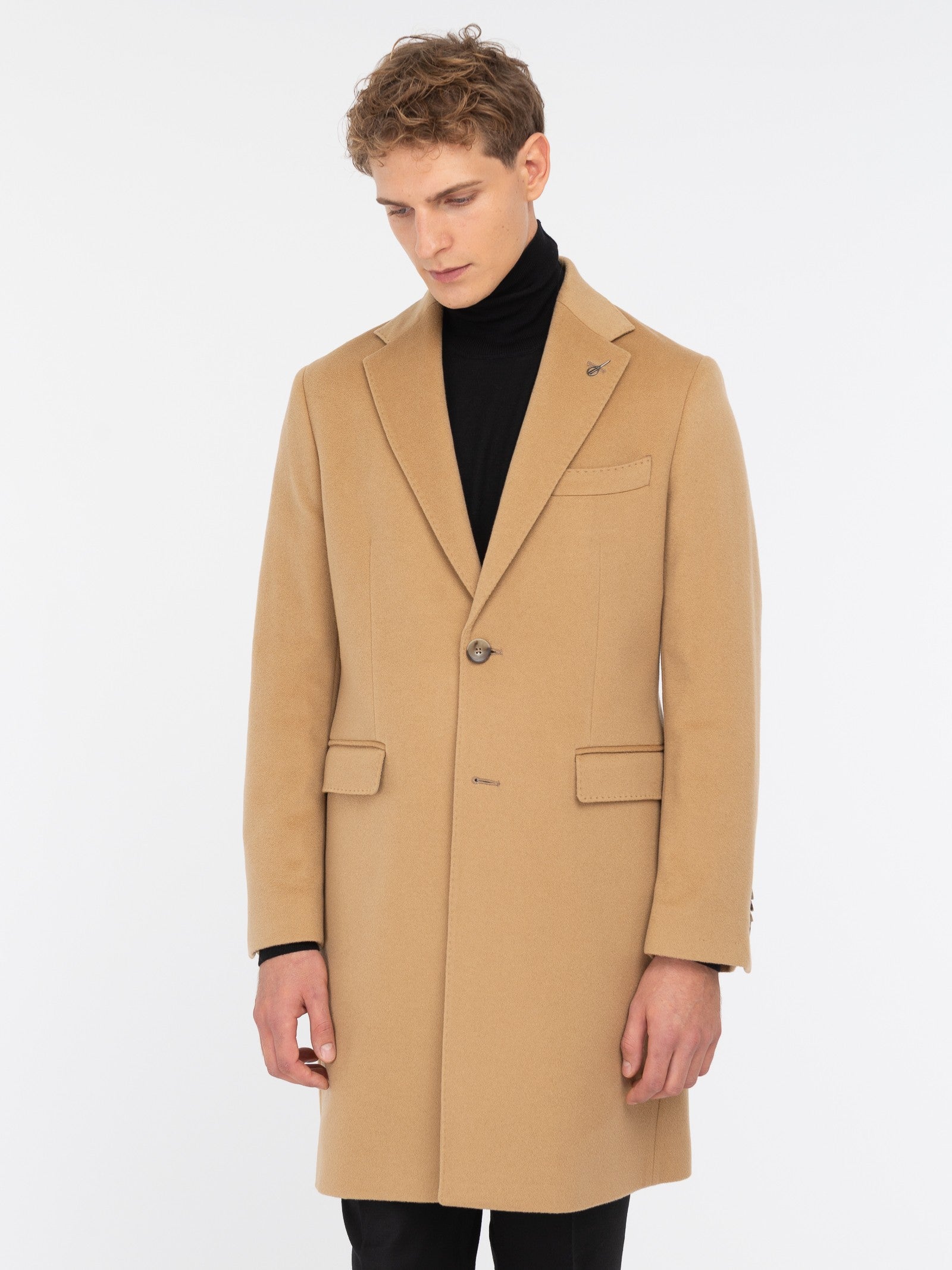 Cappotto panno drap puro cashmere 44 / BEIGE