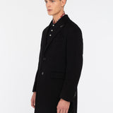 Cappotto panno drap puro cashmere 44 / NERO