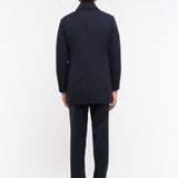 Cappotto con pettorina nylon tecnico bi-stretch 44 / BLU