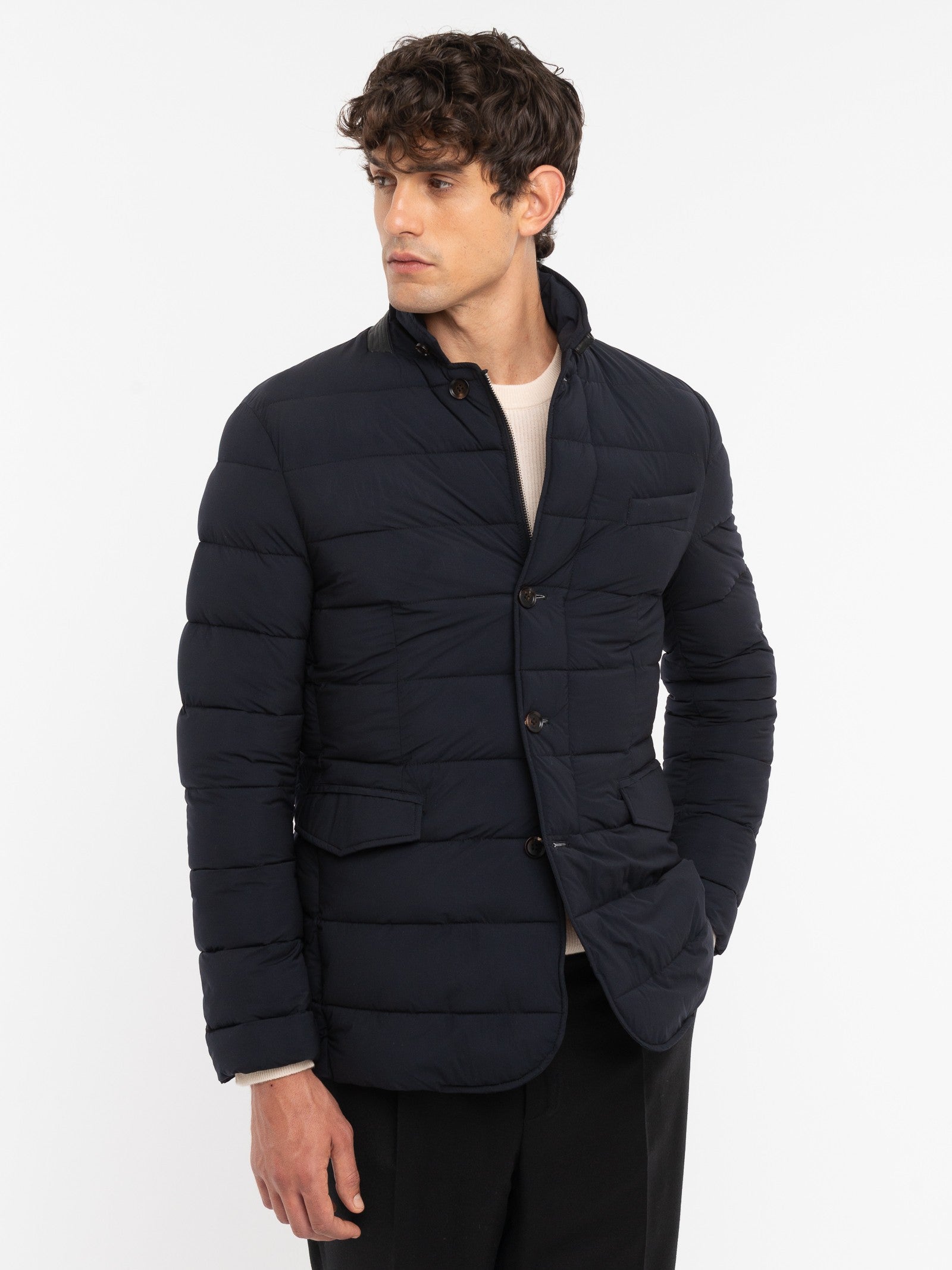 Giacca trapuntata nylon tecnico bi-stretch 44 / BLU