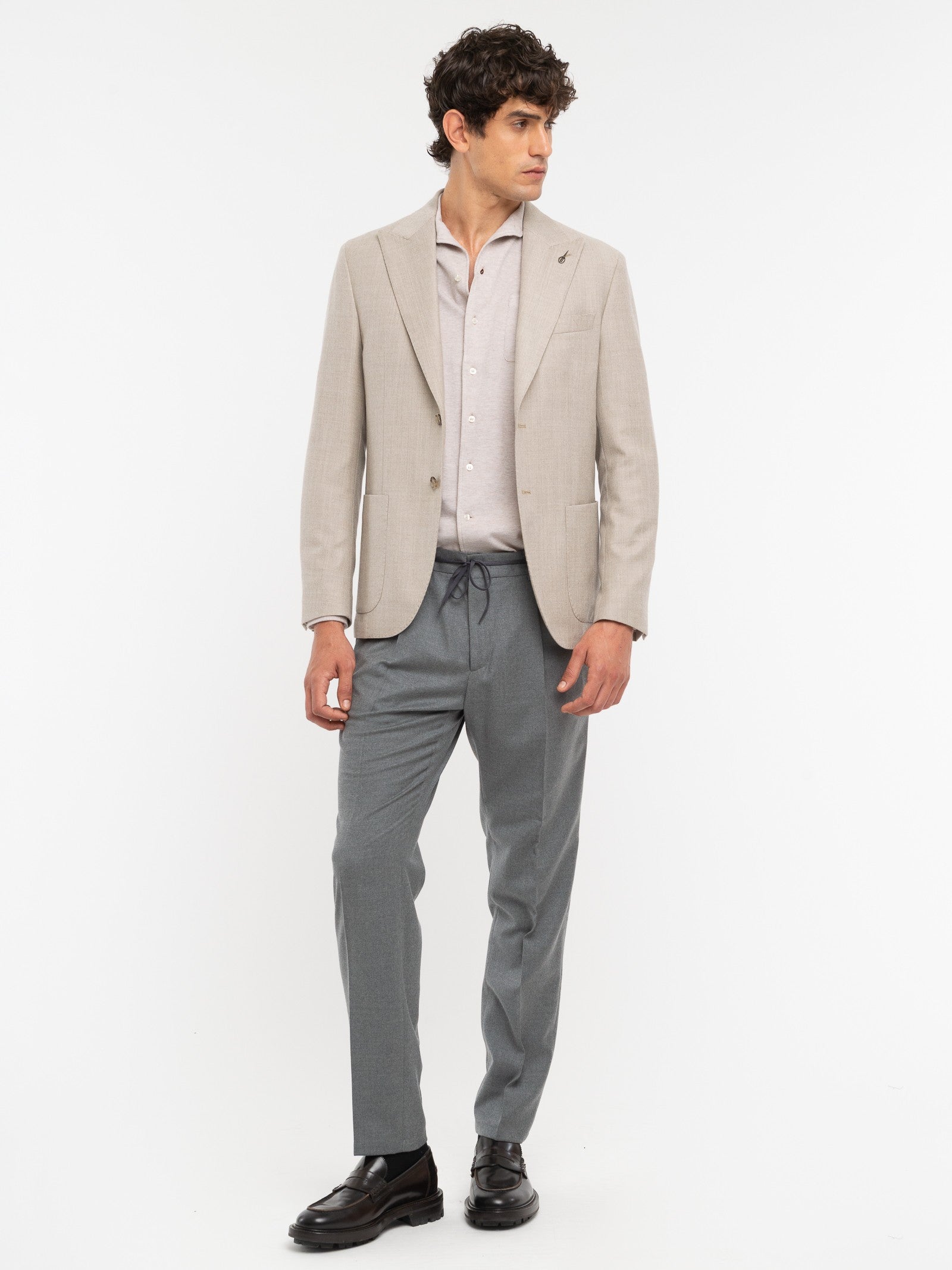 Giacca sfoderata resca misto lana stretch 44 / BEIGE