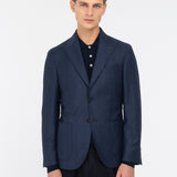 Giacca sfoderata resca misto lana stretch 44 / BLU