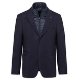 Giacca con pettorina in misto lana stretch 44 / BLU
