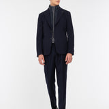Giacca con pettorina in misto lana stretch 44 / BLU