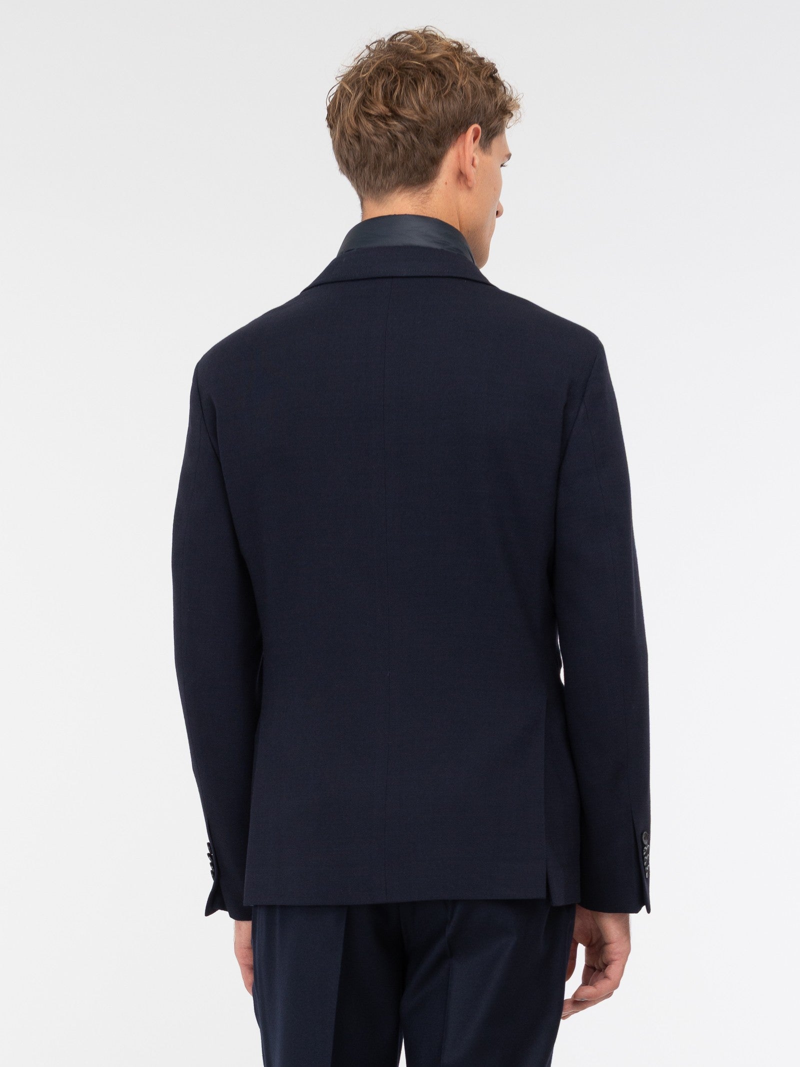 Giacca con pettorina in misto lana stretch 44 / BLU
