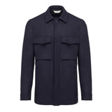 Overshirt panno leggero misto lana 44 / BLU