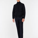 Bomber panno leggero misto lana 44 / BLU