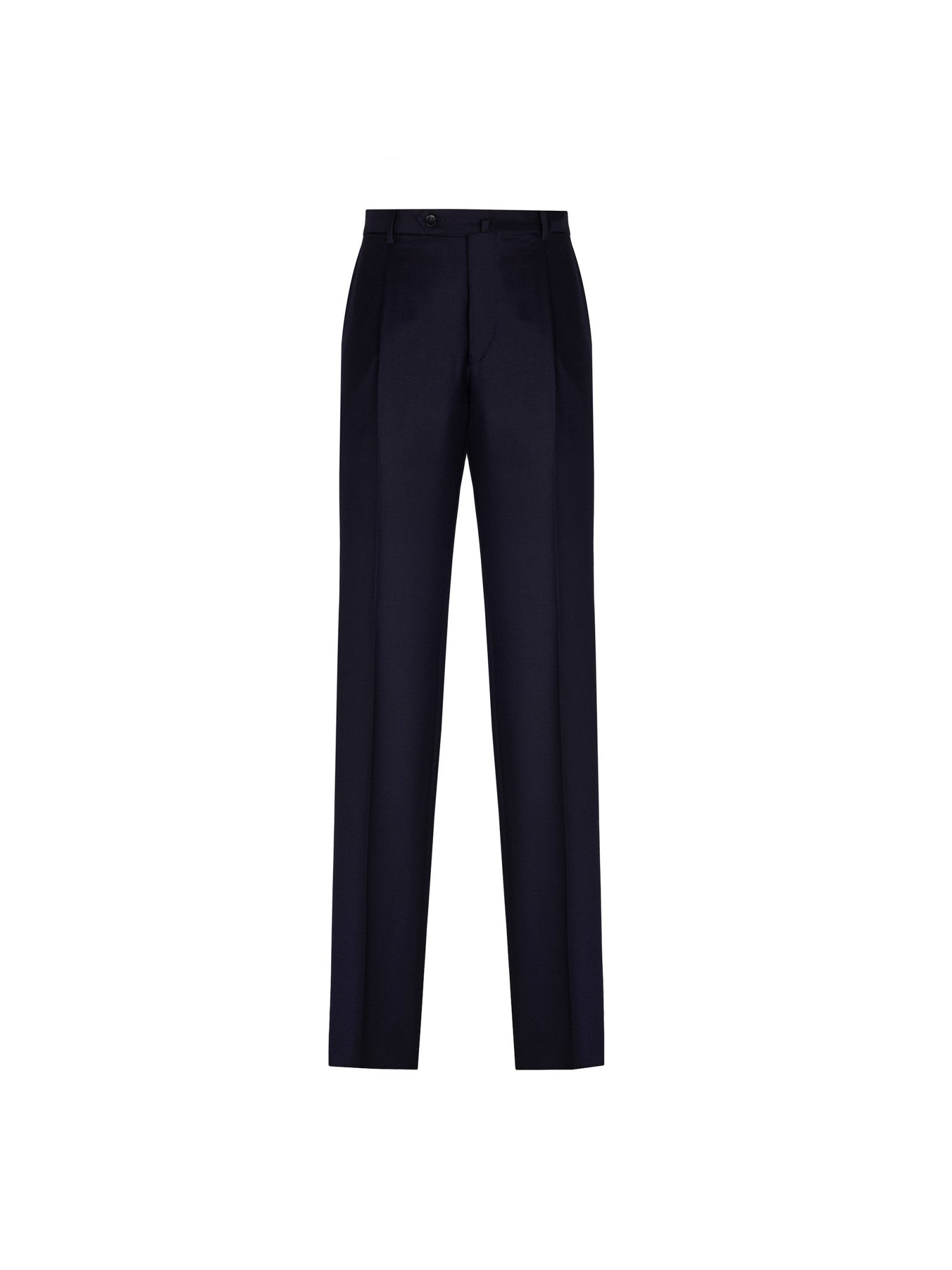 Pantalone pinces flanella di lana stretch 44 / BLU