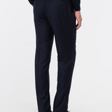 Pantalone pinces flanella di lana stretch 44 / BLU