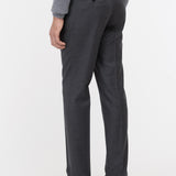 Pantalone pinces flanella di lana stretch 44 / GRIGIO