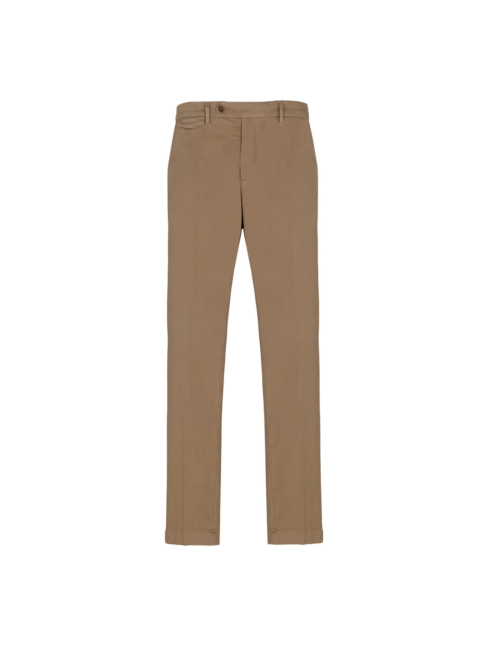 Pantalone slim gabardina di cotone stretch 44 / BEIGE