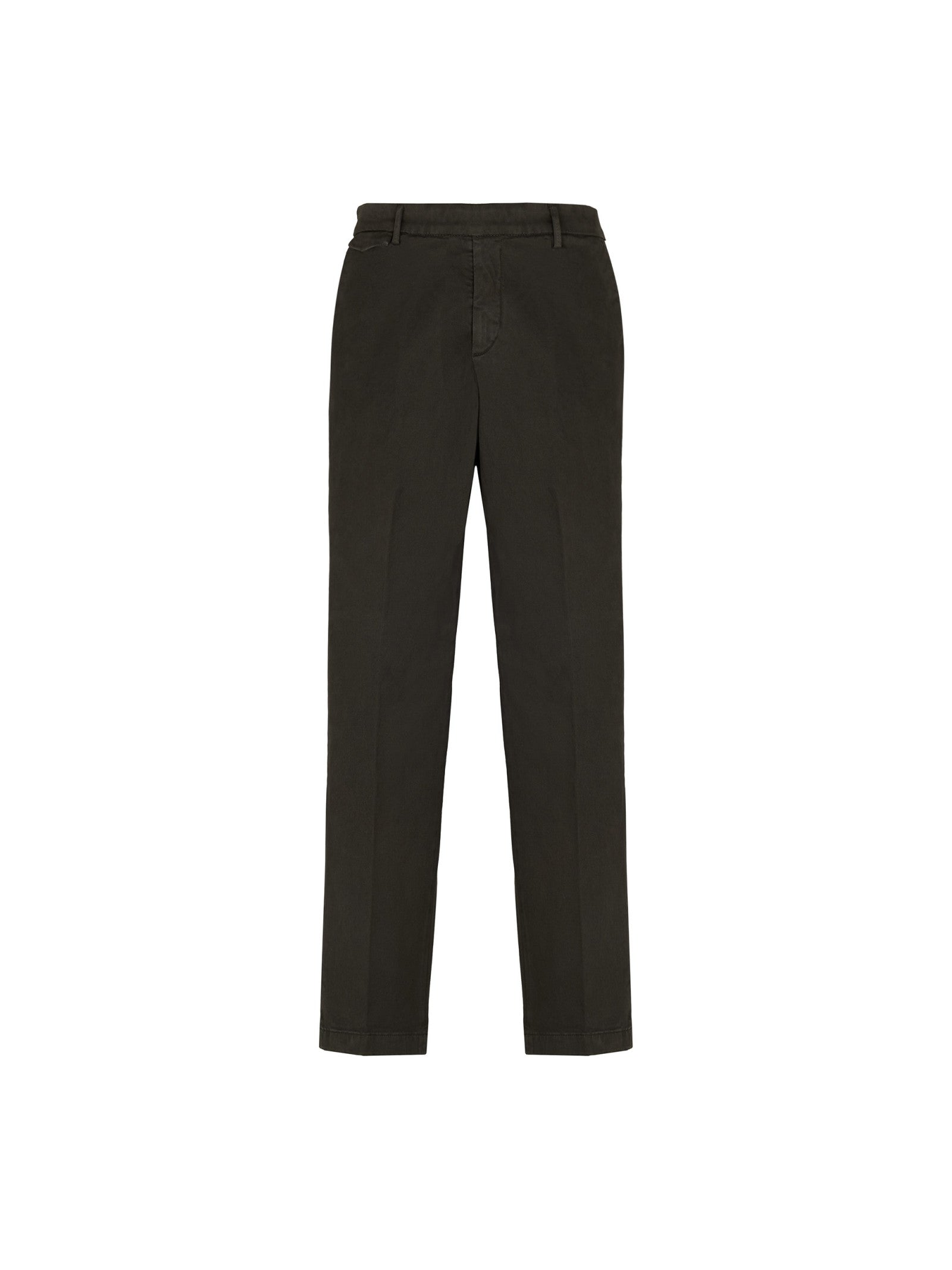 Pantalone slim gabardina di cotone stretch 44 / VERDE