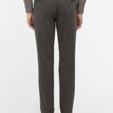 Pantalone slim gabardina di cotone stretch 44 / VERDE