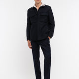 Pantalone jogging flanella di lana stretch 44 / BLU