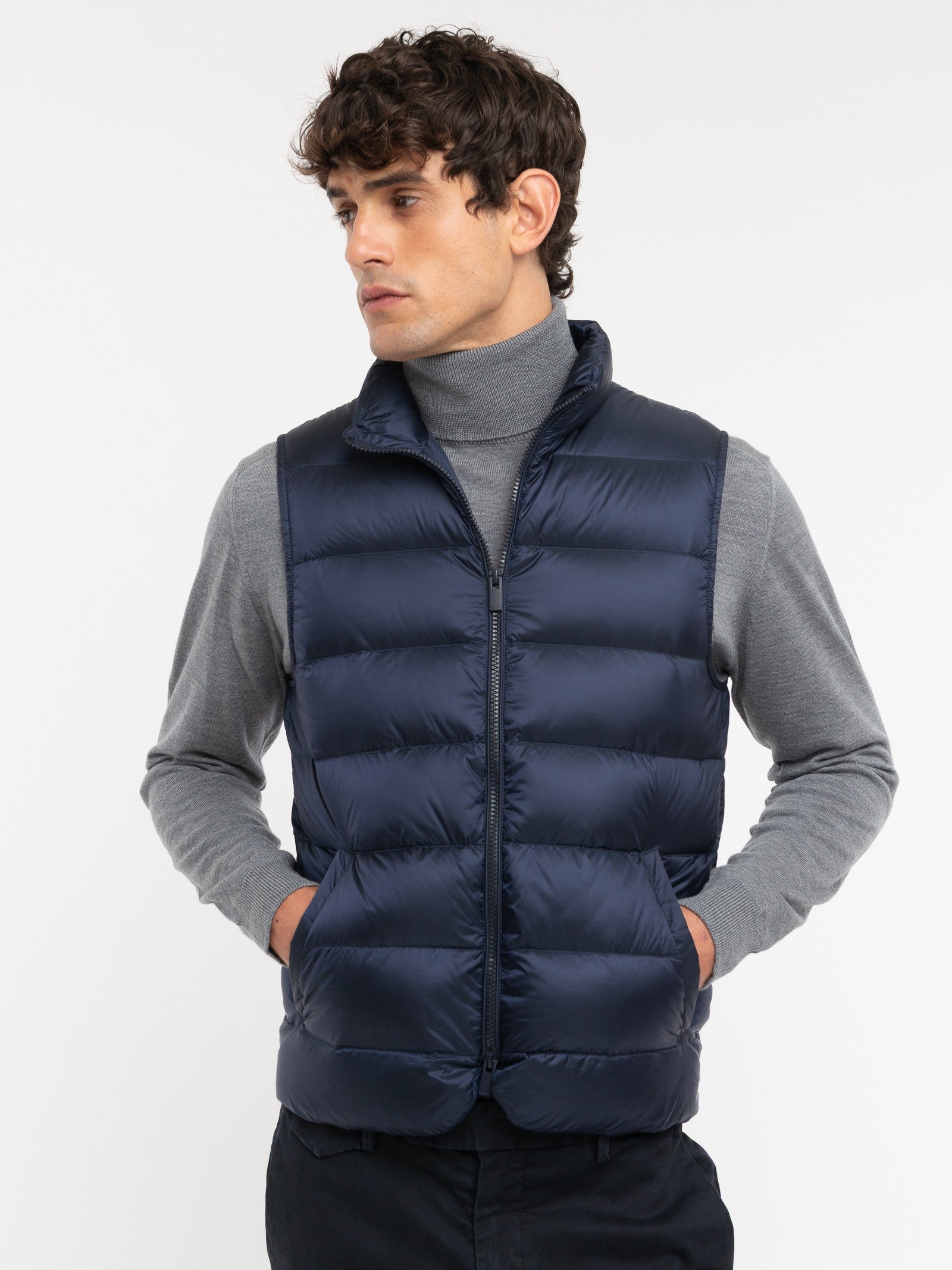 Gilet trapuntato nylon tecnico 44 / BLU