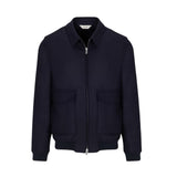 Lightweight wool blend bomber jacket