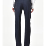 Abito con gilet microtexture in lana 44 / BLU