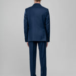 Abito slim flanella in lana stretch 44 / BLU