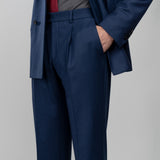 Abito slim flanella in lana stretch 44 / BLU