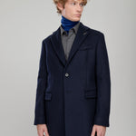 Cappotto in beaver lana cashmere 44 / BLU