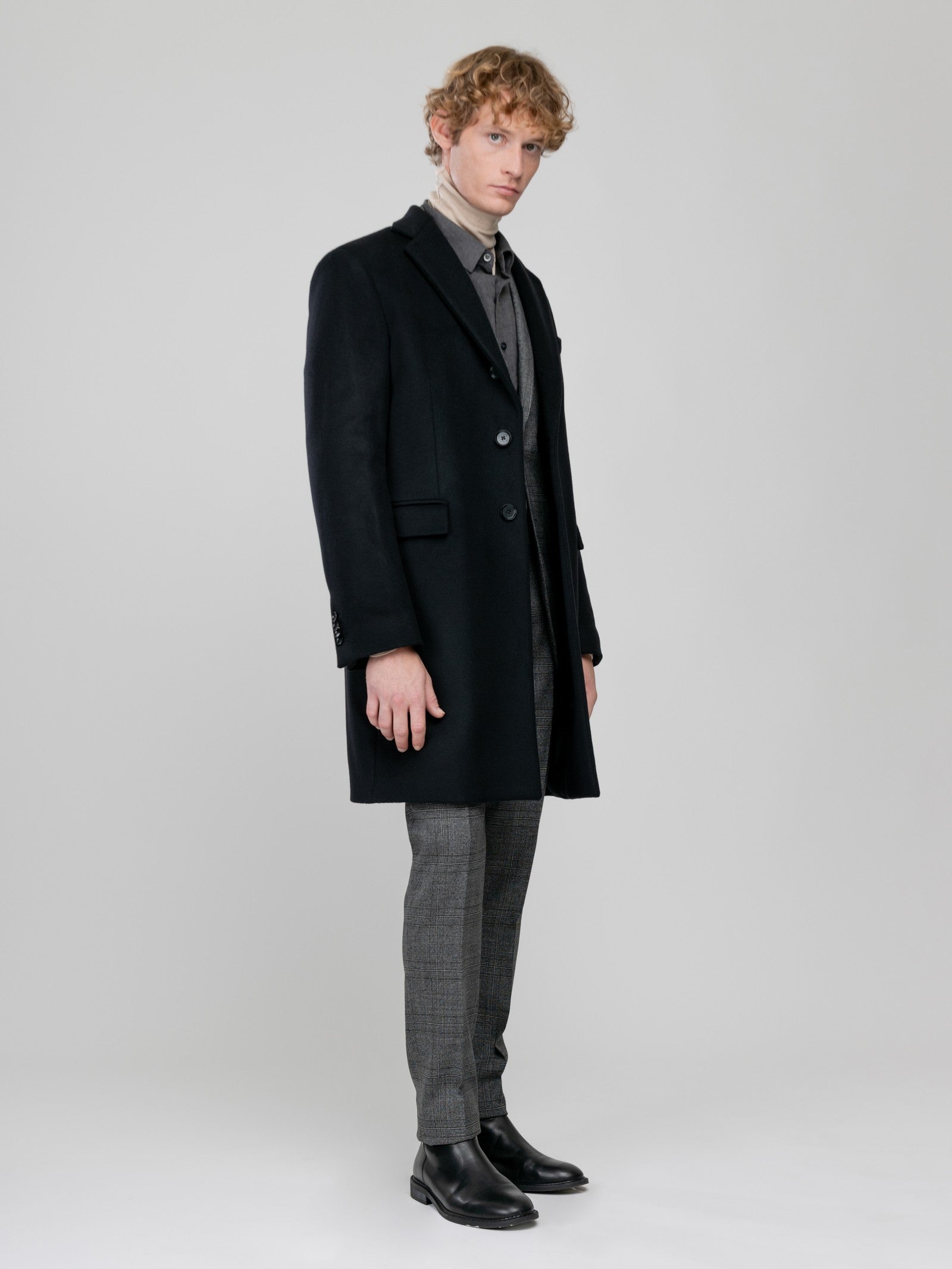 Cappotto in beaver lana cashmere 44 / NERO