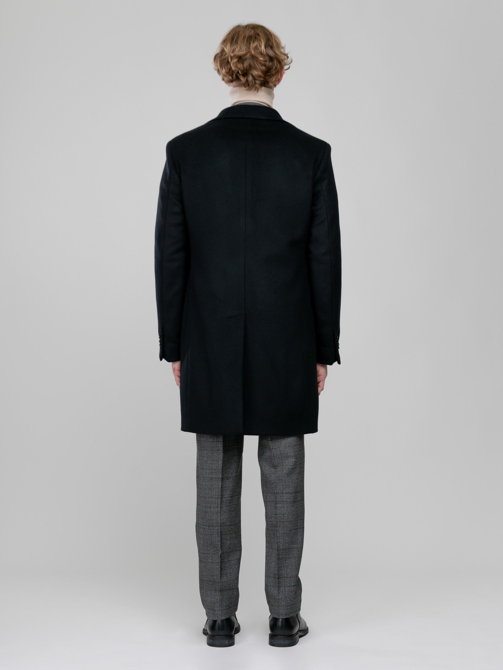 Cappotto in beaver lana cashmere 44 / NERO