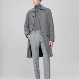 Cappotto con cinta resca melange` misto lana 44 / GRIGIO