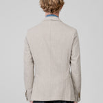 Giacca doppio petto velluto a coste in lana cashmere 44 / BEIGE