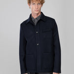 Overshirt panno misto lana 44 / BLU