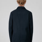 Overshirt panno misto lana 44 / BLU