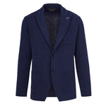 Giacca maglia monopetto jersey stretch 44 / BLU