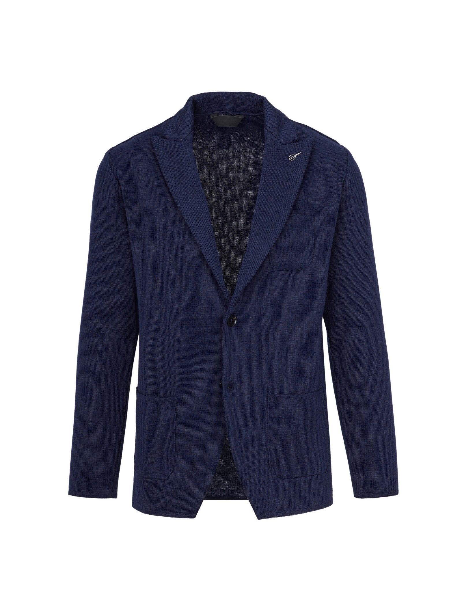 Giacca maglia monopetto jersey stretch 44 / BLU