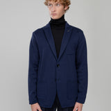 Giacca maglia monopetto jersey stretch 44 / BLU